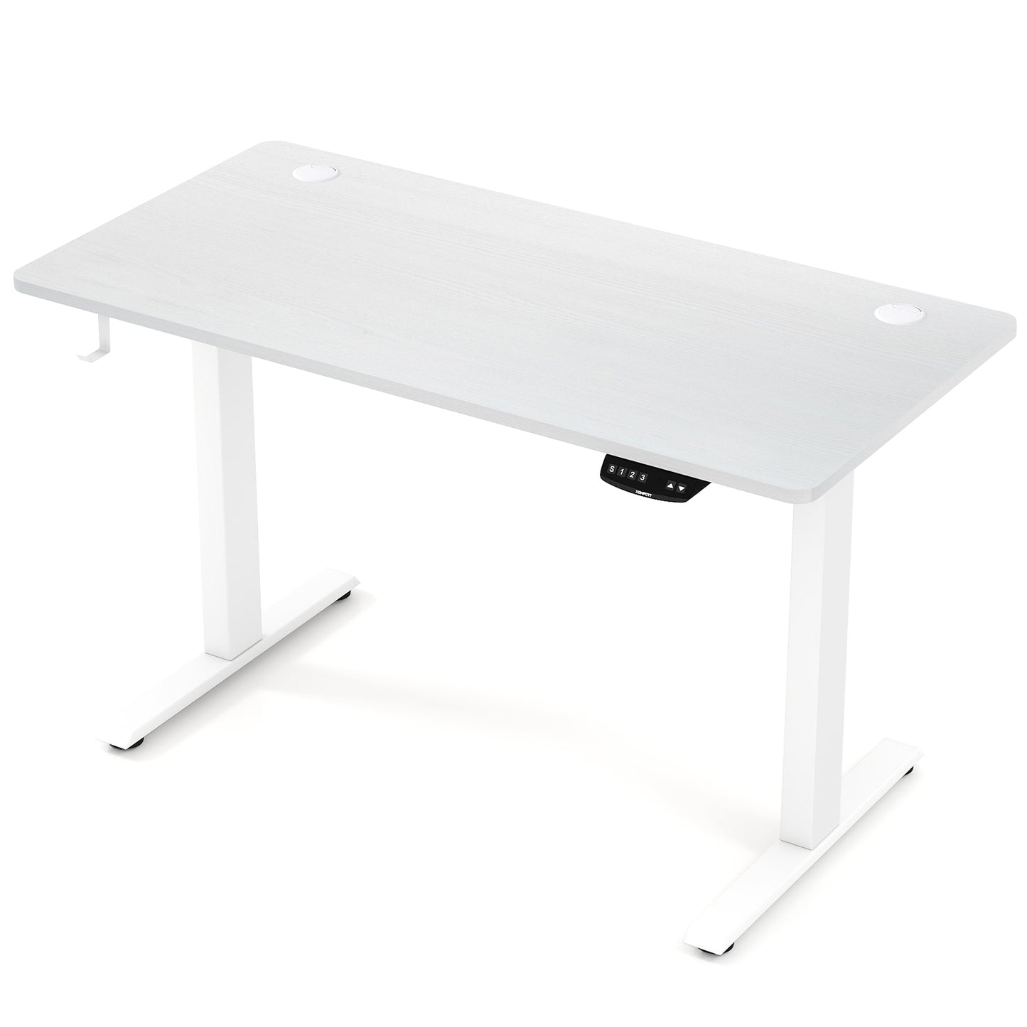 Electric Standing Desk, Height Adjustable, 3 Memory, -S, White Standing Desks at Gallery Canada