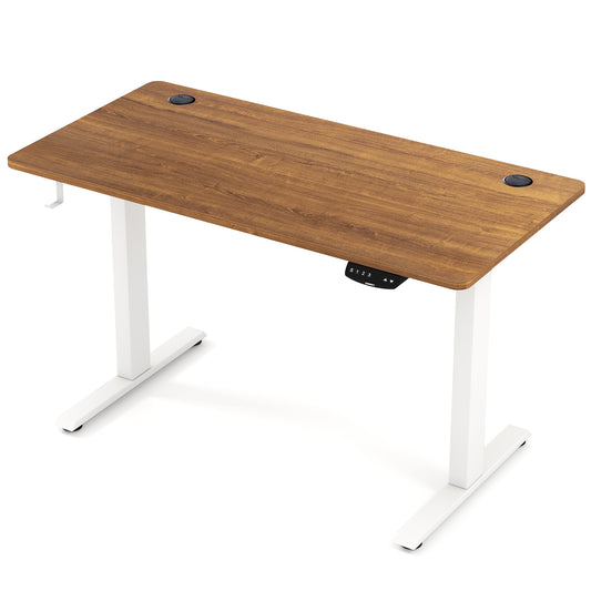 Electric Standing Desk Height Adjustable with 3 Memory Heights Walnut-S, Walnut