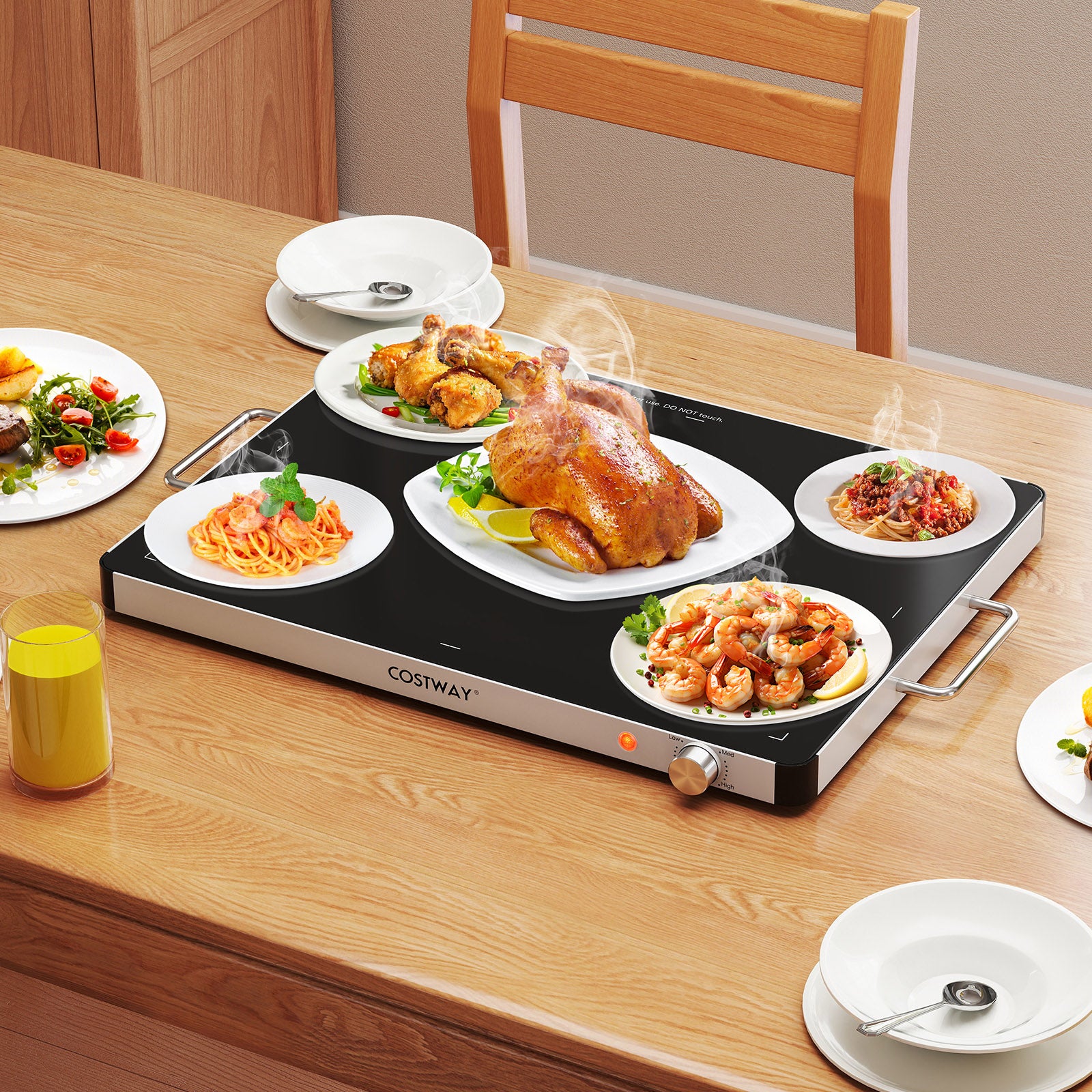 Electric Warming Food Warmer with Adjustable Temperature Control and Overheat Protection Food Warmers & Burners at Gallery Canada