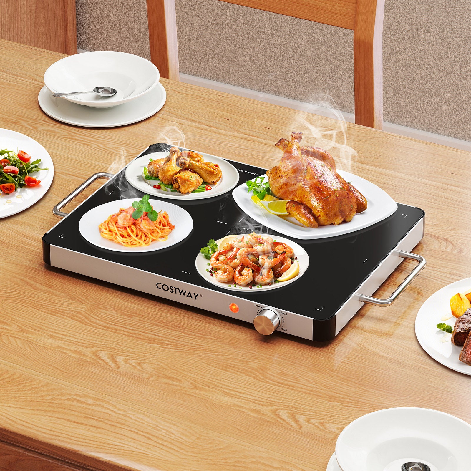 Electric Warming Tray Food Warmer with Adjustable Temperature Control Kitchen Appliances at Gallery Canada