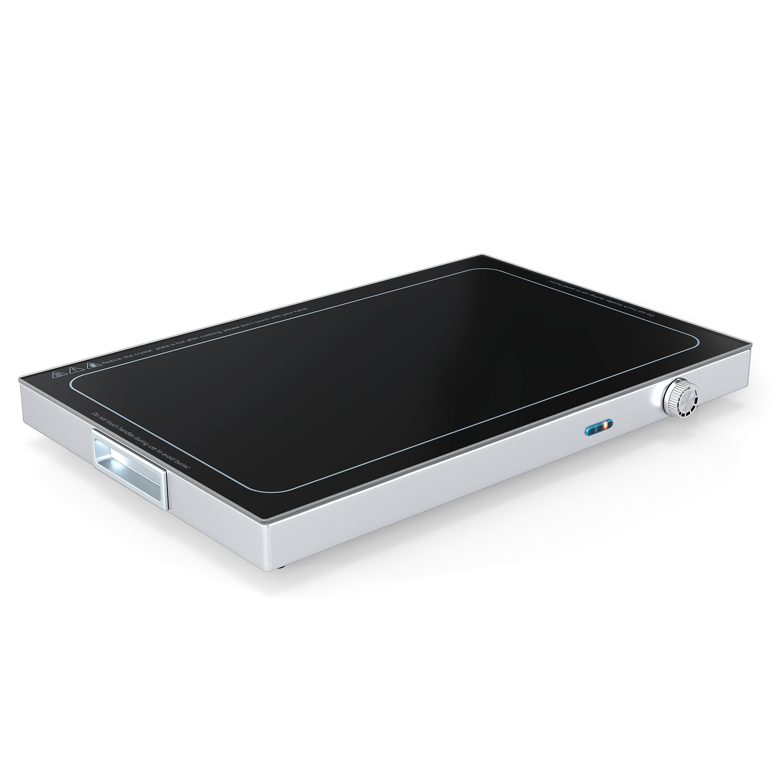 Electric Warming Tray with Adjustable Temperature and Built-In Handles Tempered Glass Food Warmers & Burners at Gallery Canada
