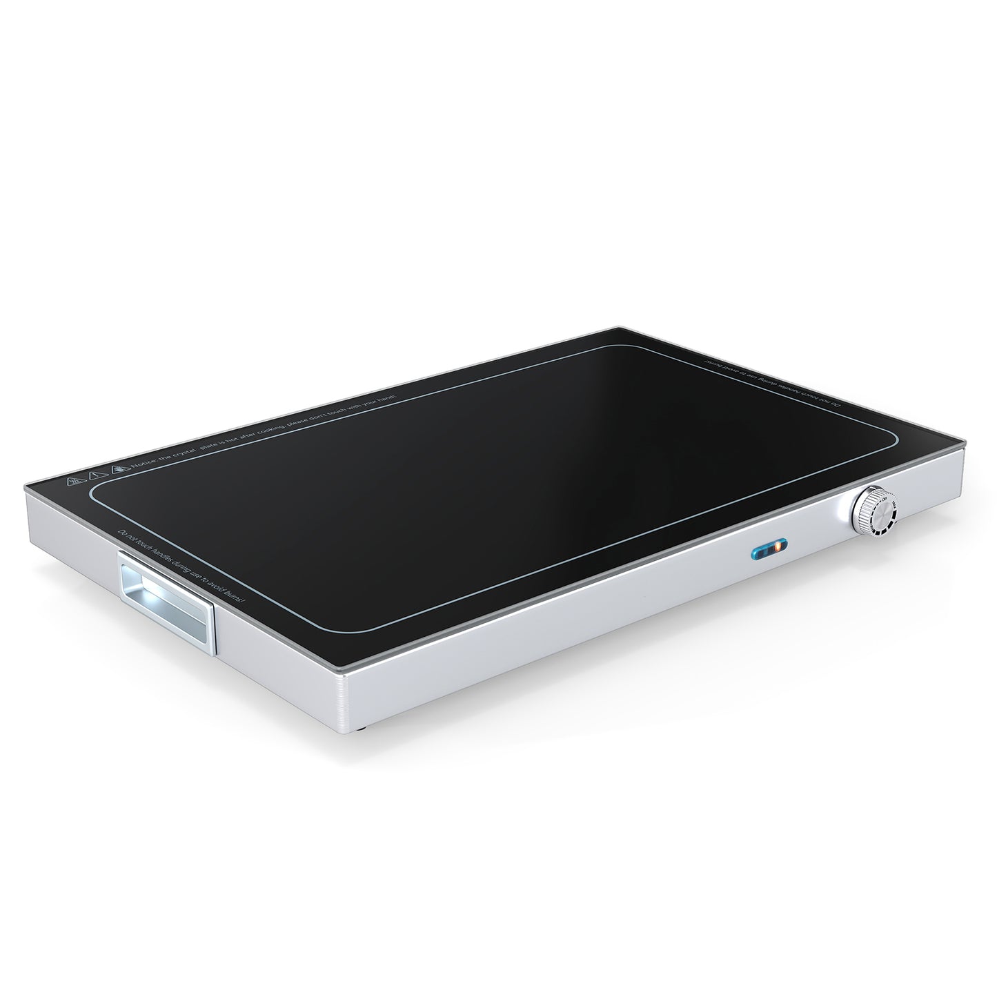 Electric Warming Tray with Adjustable Temperature and Built-In Handles Tempered Glass Food Warmers & Burners at Gallery Canada