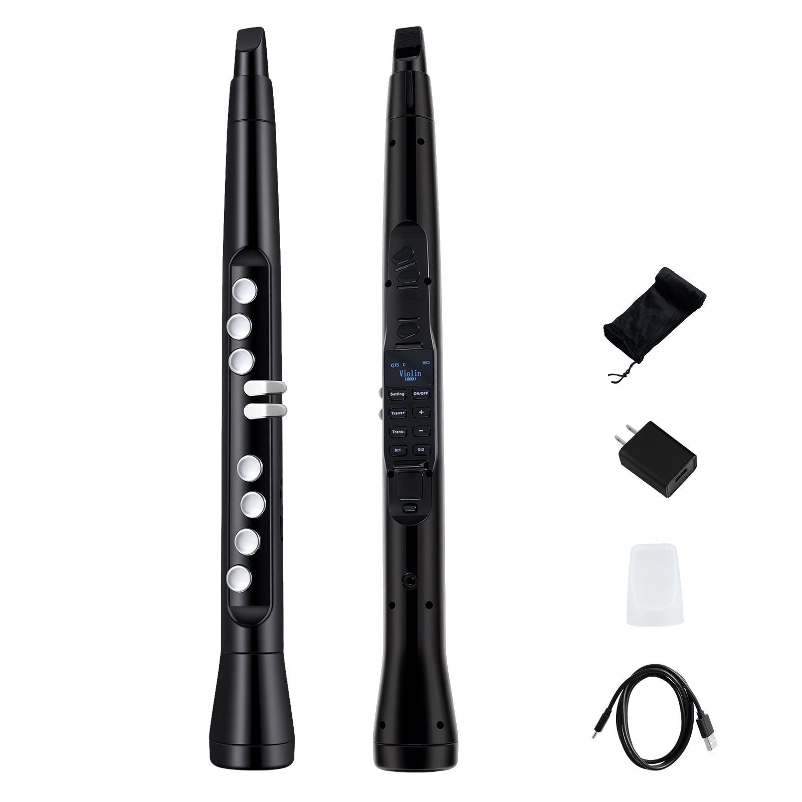 Electronic Wind Instrument Synthesizer Rechargeable Digital Saxophone, Black Musical Instruments at Gallery Canada