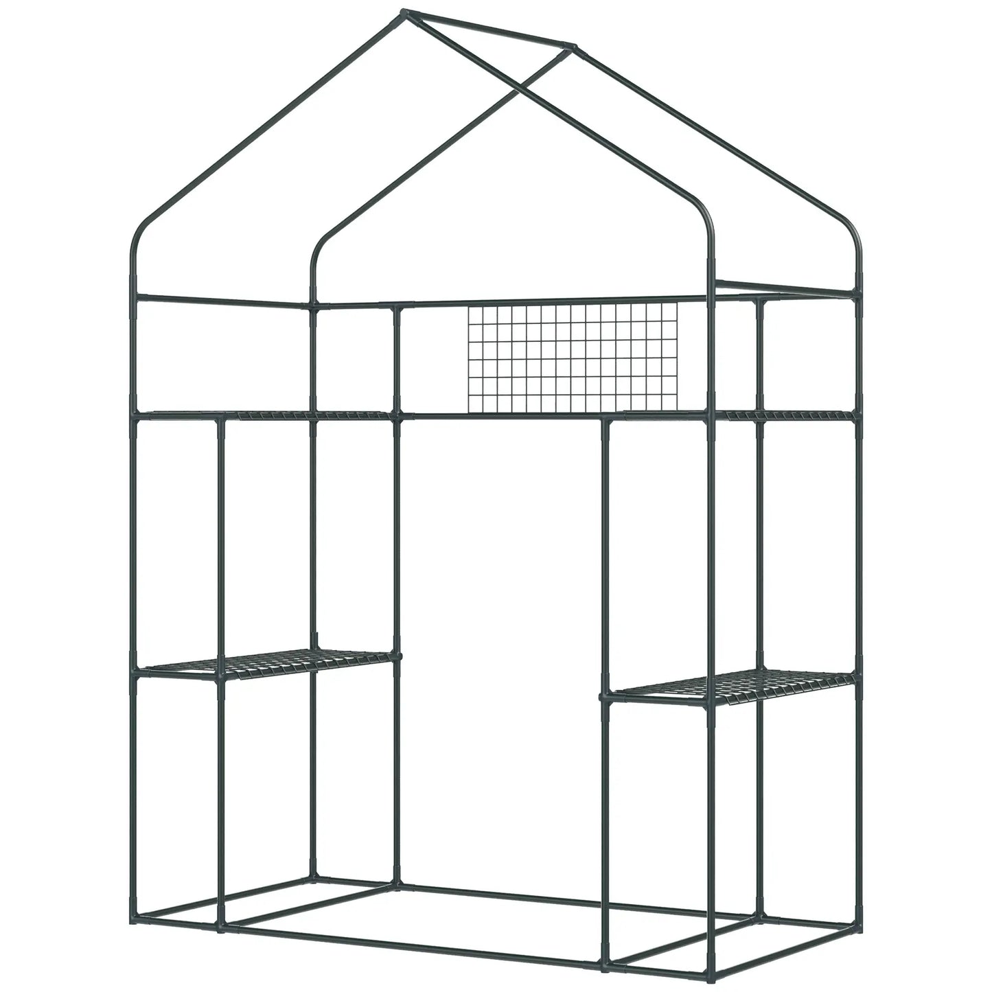 Walk-In Greenhouse, 56" x 29" x 77", 4 Shelves, Roll-Up Door, Mesh Windows, Clear Greenhouses at Gallery Canada