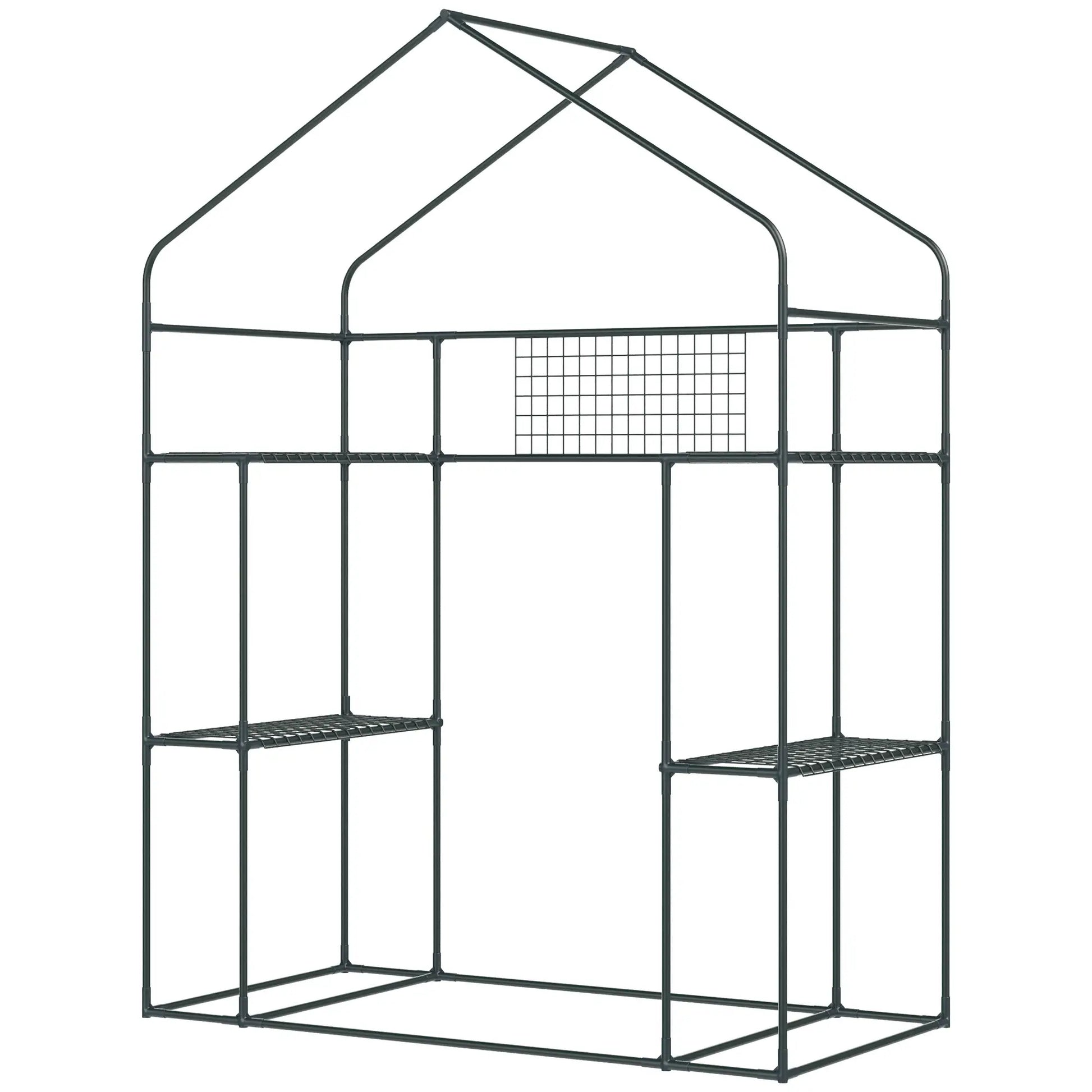 Walk-In Greenhouse, 56" x 29" x 77", 4 Shelves, Roll-Up Door, Mesh Windows, Clear Greenhouses at Gallery Canada