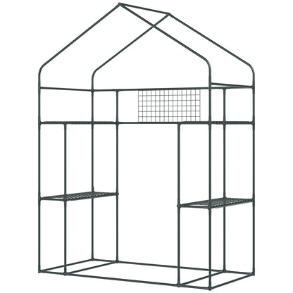 Walk-In Greenhouse, 56" x 29" x 77", 4 Shelves, Roll-Up Door, Mesh Windows, Clear Greenhouses at Gallery Canada
