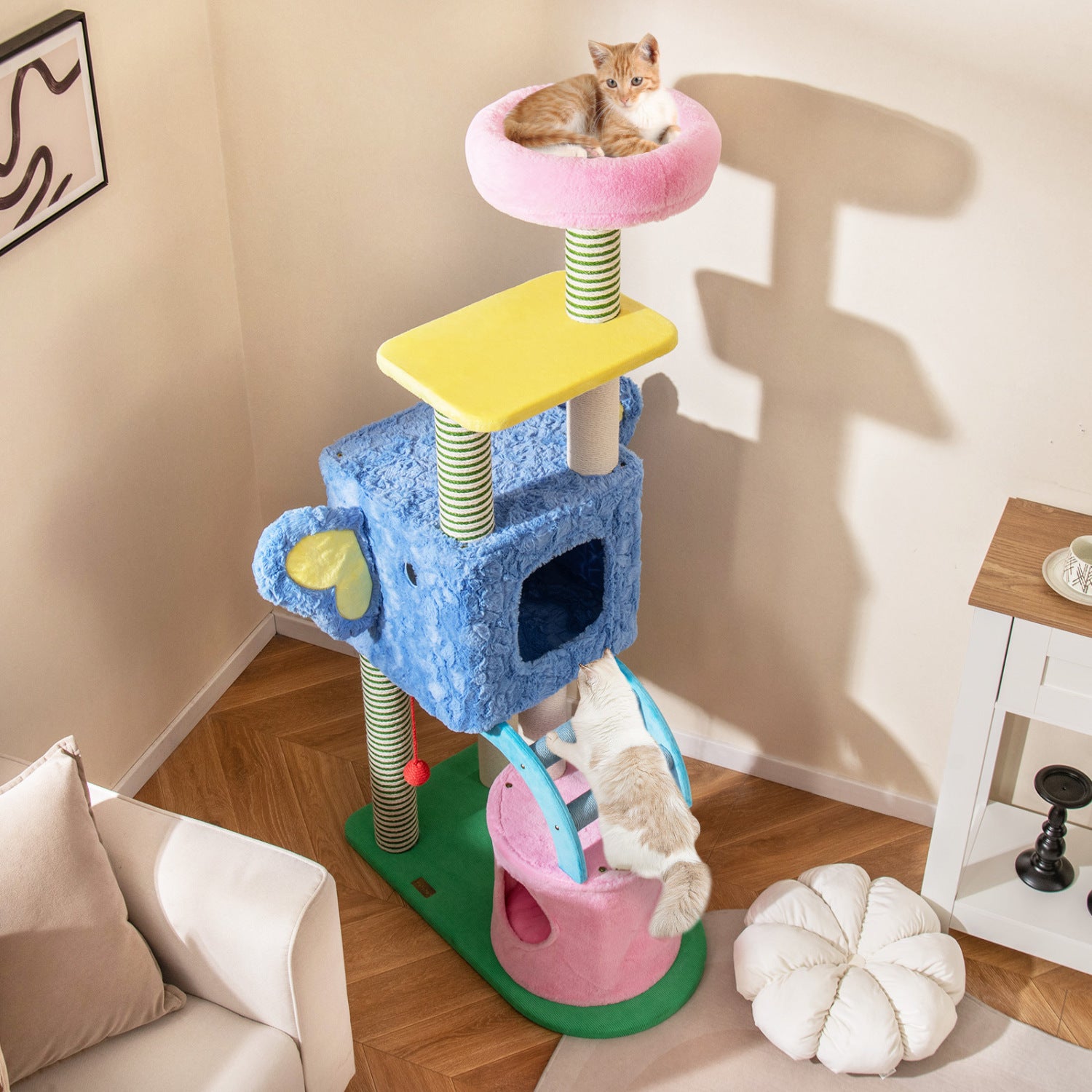 Elephant Cat Tree, Multi-Level Kitty Tower, Blue Cat Trees Condos & Scratchers at Gallery Canada