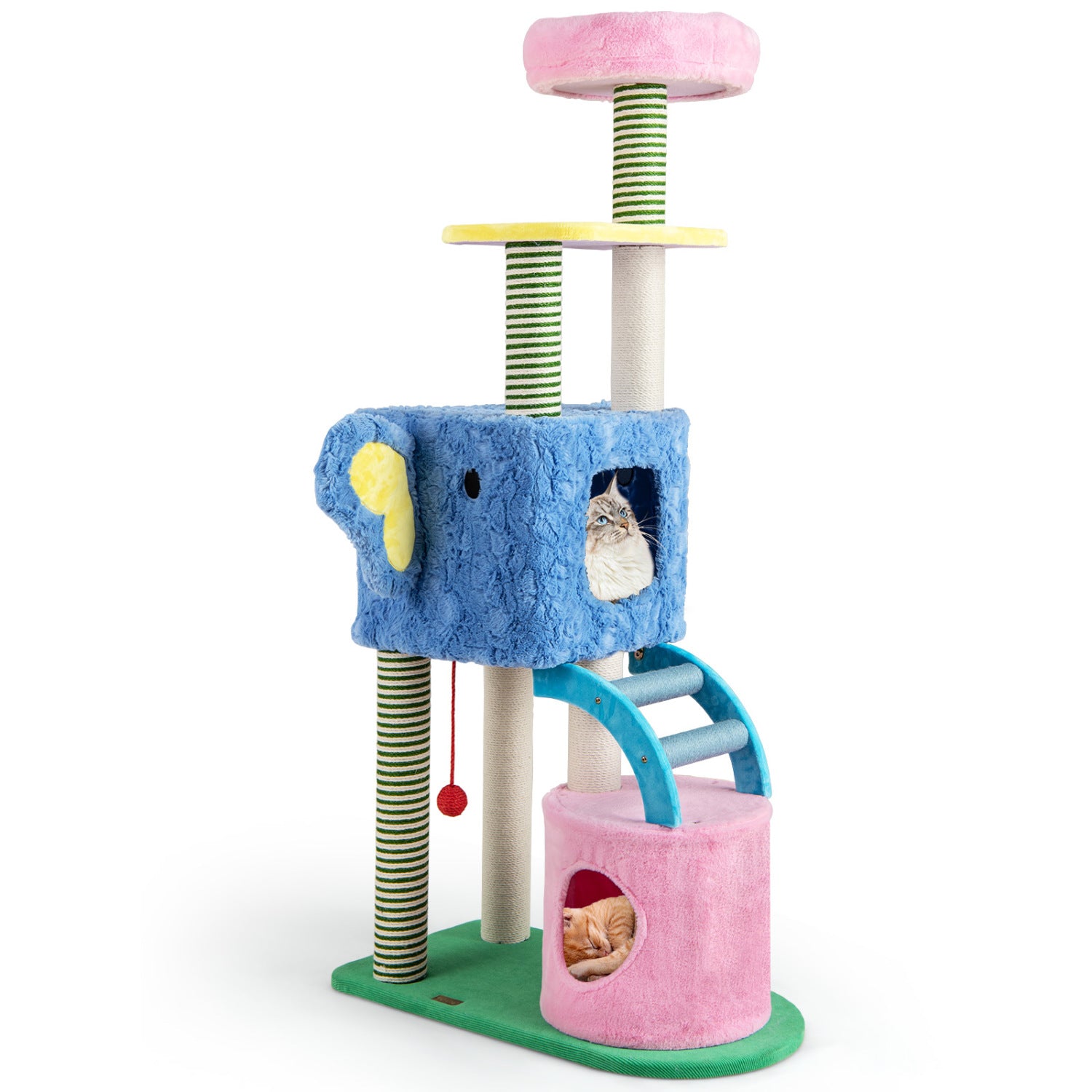 Elephant Cat Tree, Multi-Level Kitty Tower, Blue Cat Trees Condos & Scratchers Blue at Gallery Canada