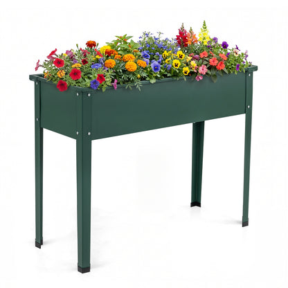 Metal Raised Garden Bed With Legs, Drainage Holes, Green Raised Garden Beds Green at Gallery Canada