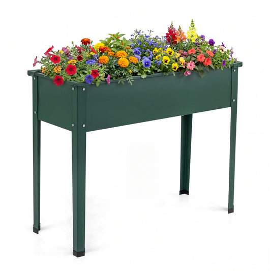 Metal Raised Garden Bed With Legs, Drainage Holes, Green Raised Garden Beds Green at Gallery Canada