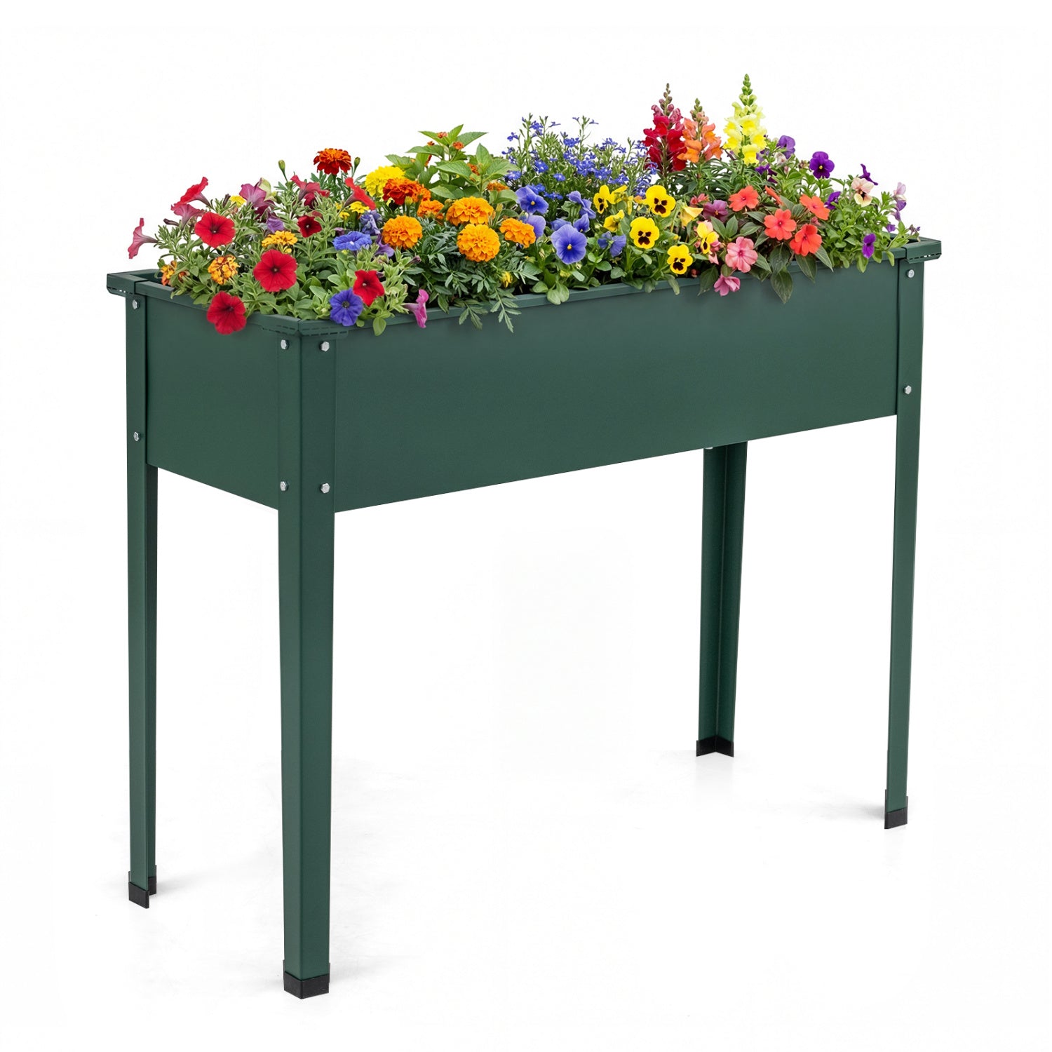 Metal Raised Garden Bed With Legs, Drainage Holes, Green Raised Garden Beds at Gallery Canada
