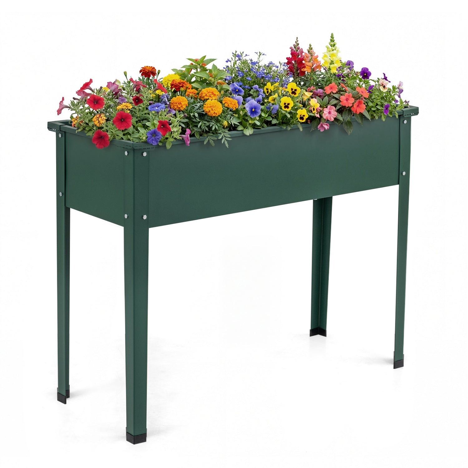 Metal Raised Garden Bed With Legs, Drainage Holes, Green Raised Garden Beds at Gallery Canada