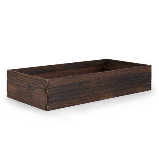 Elevated Wooden Garden Planter Box Bed Kit, Natural Raised Garden Beds Natural at Gallery Canada