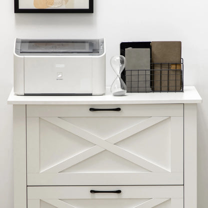 Vertical File Cabinet, Hanging Bars, A4 Size, 29.9"x 19.7"x 30.3", White Office Cabinets & Cupboards at Gallery Canada