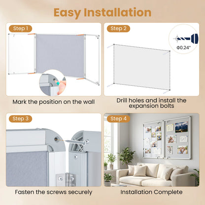 Lockable Cork Bulletin Board, Silver