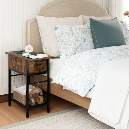 End Table With Charging Station USB Ports, Flip Top Coffee End & Side Tables at Gallery Canada