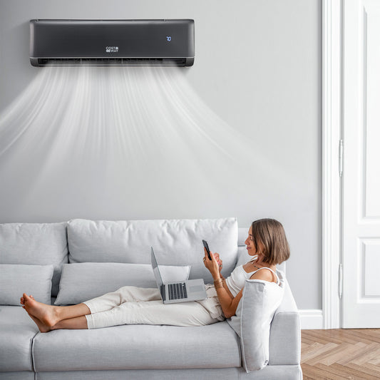 24000 BTU 21 SEER2 Mini Split Air Conditioner And Heater, Wifi Enabled, Gray Mini Split Air Conditioners Gray at Gallery Canada