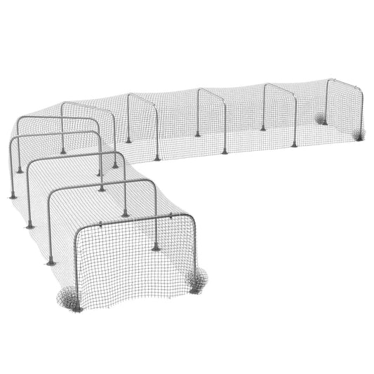 Extra Long Chicken Tunnel for Outside, 354" x 39" Galvanized Steel Chicken Run for 10-15 Chickens or Ducks Chicken Coops Silver, Black at Gallery Canada