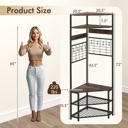 Entryway Set, 44" Console Table, 5-Tier Corner Hall Tree, Bench Entryway at Gallery Canada
