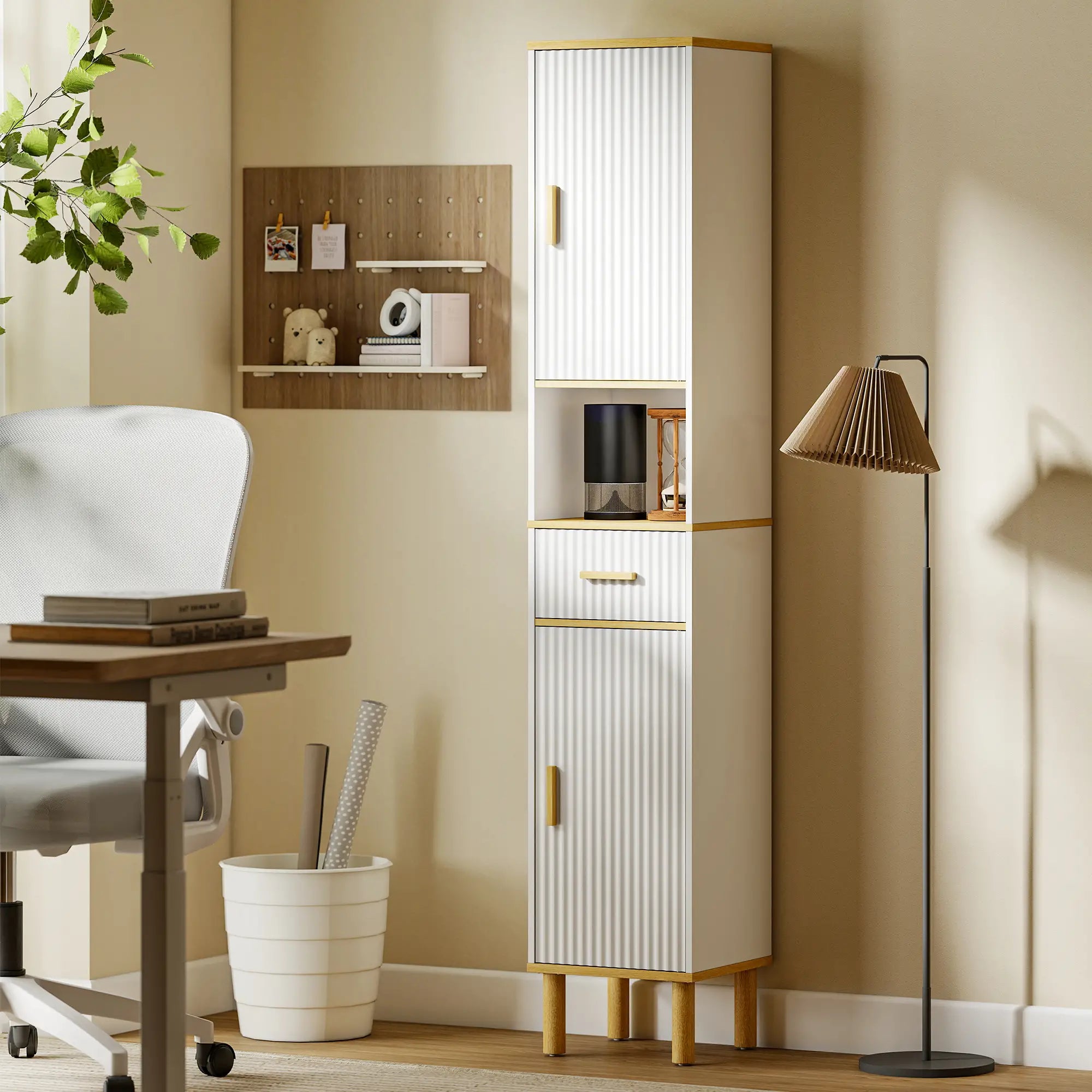 Tall Bathroom Storage Cabinet With Drawer, Adjustable Shelves, White Freestanding Bathroom Cabinets at Gallery Canada