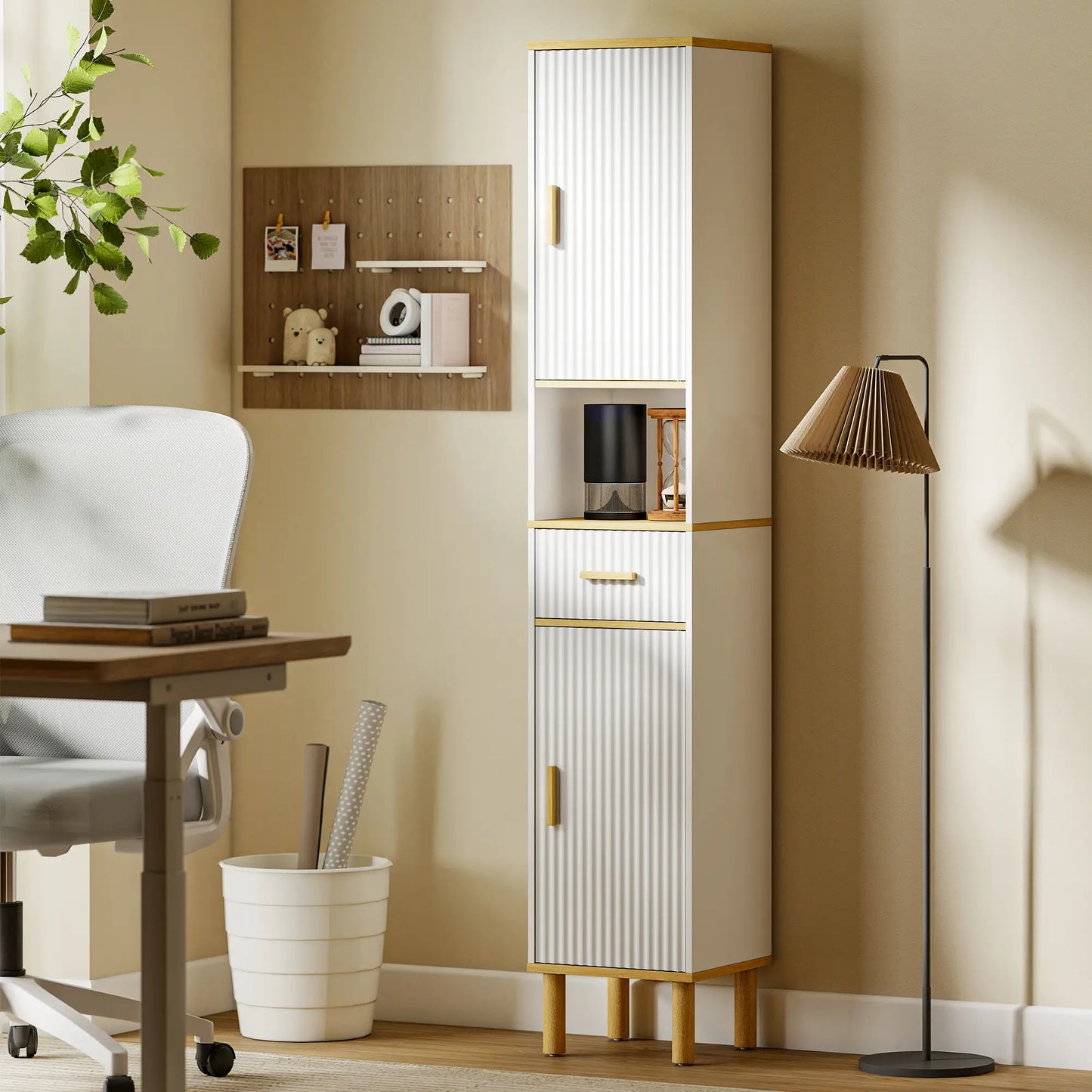 Tall Bathroom Storage Cabinet With Drawer, Adjustable Shelves, White Freestanding Bathroom Cabinets at Gallery Canada