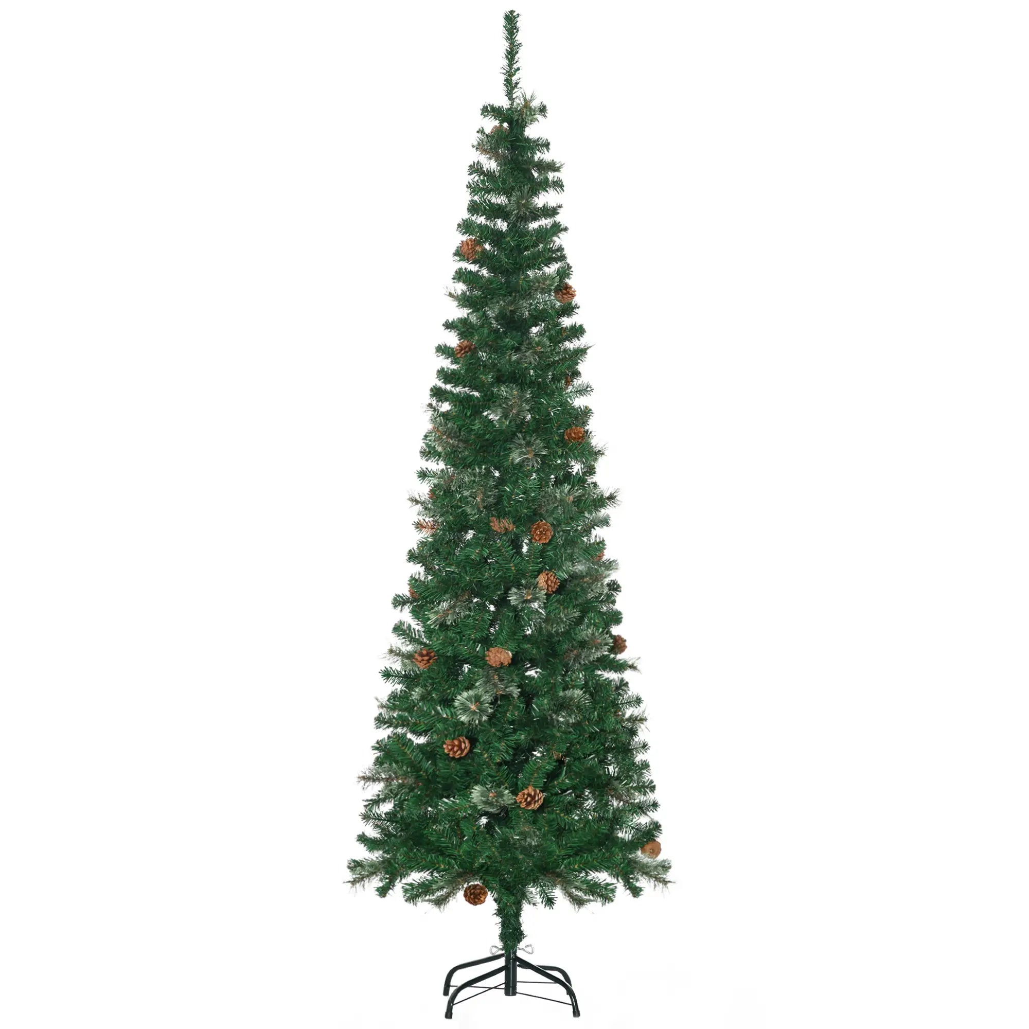 6.5ft Pencil Christmas Tree, Artificial, Pine Needles, Realistic Branches, Green Pencil Christmas Trees at Gallery Canada