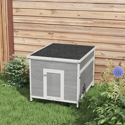Wooden Duck Coop, Rabbit Hutch With Openable Roof, Removable Floor, Grey Chicken Coops at Gallery Canada