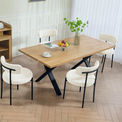 4 Kitchen Chairs, Modern Dining, Corduroy Upholstery, Steel Legs, Beige Dining Chairs at Gallery Canada