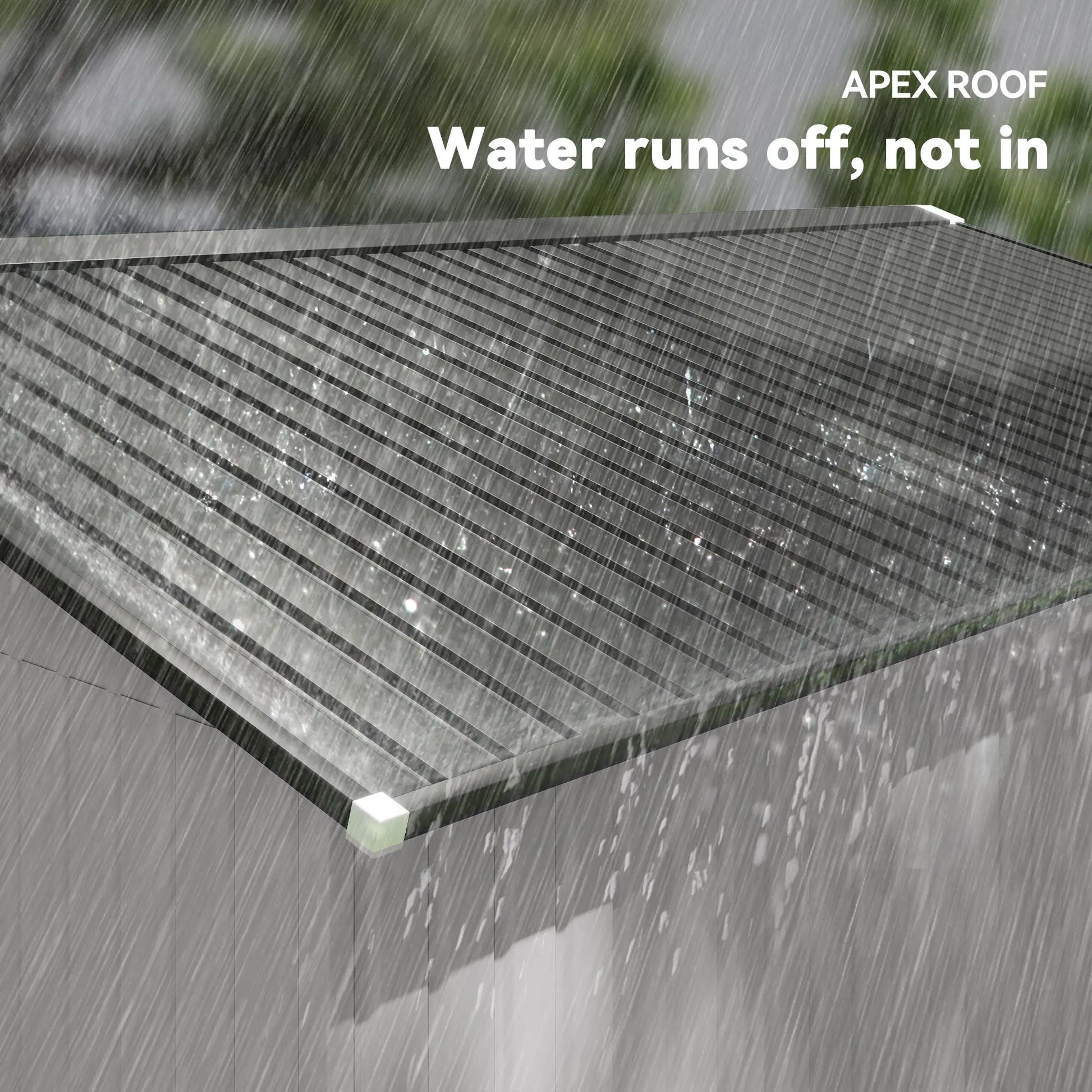 11' x 13' Garden Storage Shed, Metal, Double Doors, White Sheds at Gallery Canada