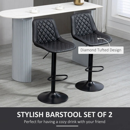 Swivel Counter Height Barstools, Set of 2, Adjustable Height, Black Bar Stools at Gallery Canada