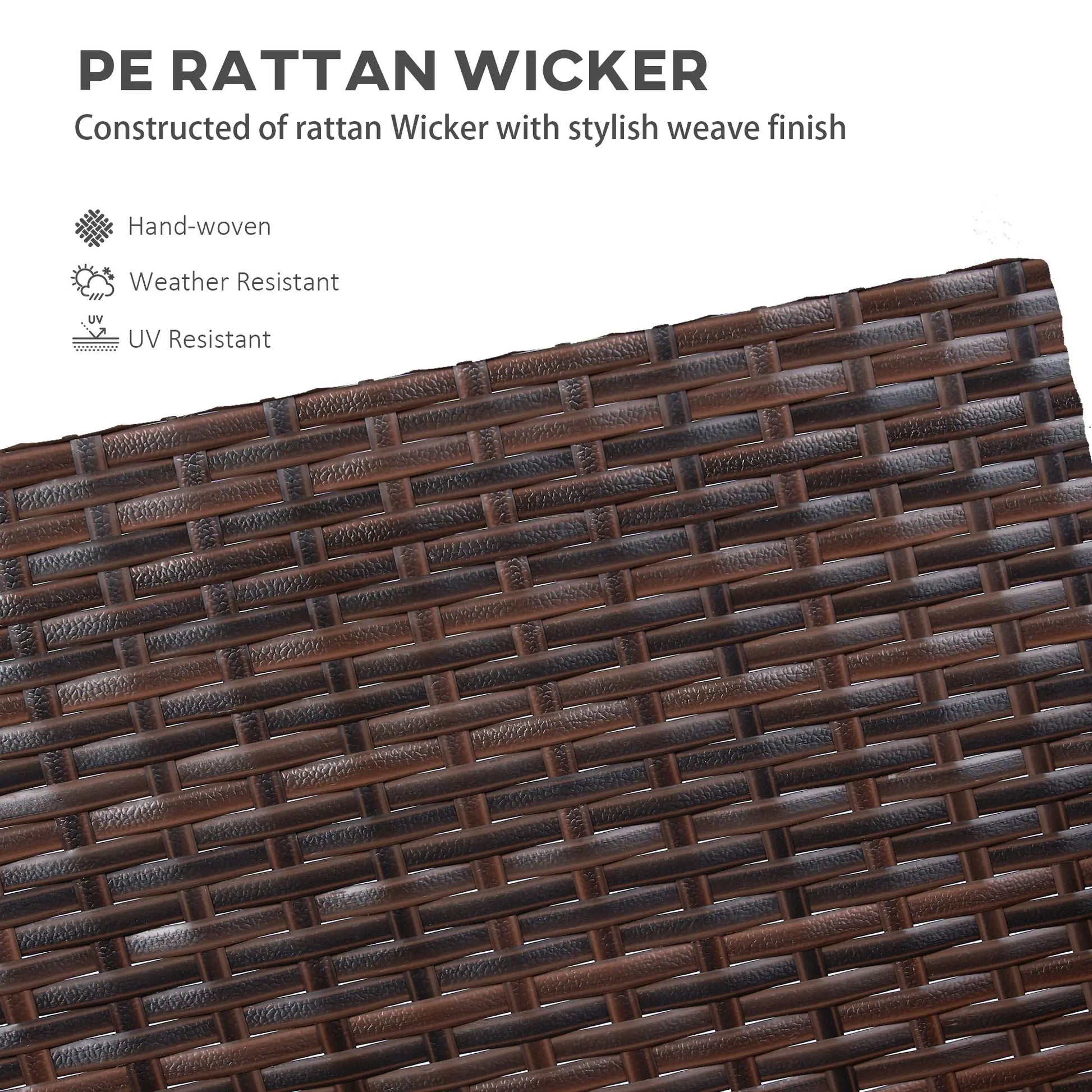 3-Piece Wicker Bar Set, Patio Table with Cushions, 25.2" x 19.3" x 37", White Bistro Sets at Gallery Canada