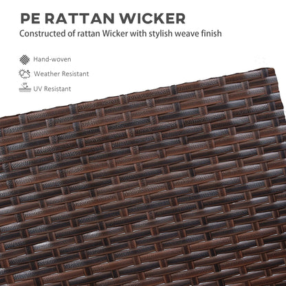 3-Piece Wicker Bar Set, Patio Table with Cushions, 25.2" x 19.3" x 37", White Bistro Sets at Gallery Canada