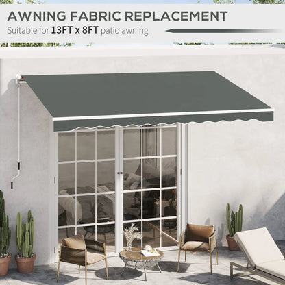 13' x 8' Retractable Awning Fabric, UV Protection, Grey Awning Fabric Replacement at Gallery Canada