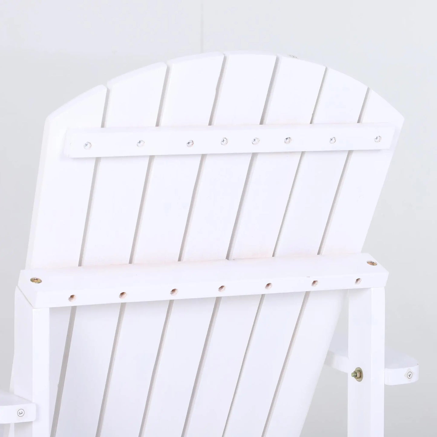 Classic Adirondack Chair, Garden Deck Chair with Cup Holder, White Patio Chairs at Gallery Canada