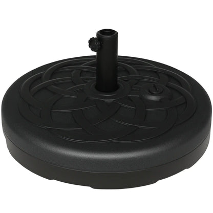 77 lb Heavy Duty Patio Umbrella Base, 22" Round, Black Umbrella Bases at Gallery Canada
