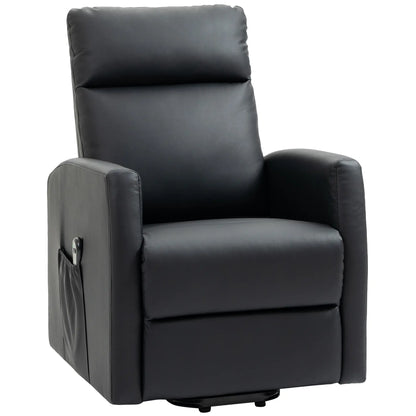 Power Lift Recliner Chair, Remote Control, Side Pocket, Black Electric Power Lift Chairs at Gallery Canada