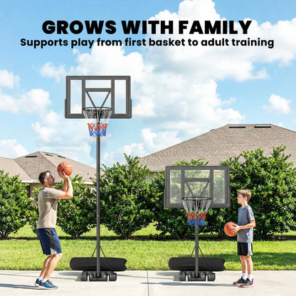Adjustable Basketball Hoop Stand, 4.4-10 Ft, Shatterproof Backboard, Weight Bag Basketball at Gallery Canada