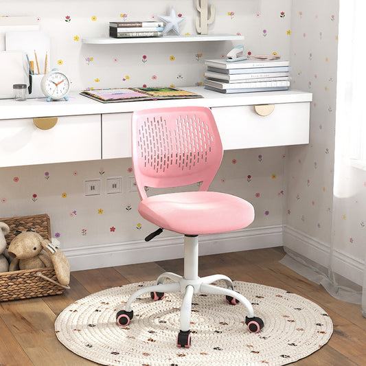 Ergonomic Children Study Chair with Adjustable Height, Light Pink