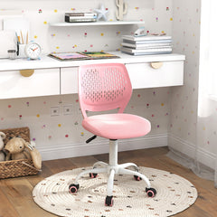 Ergonomic Children Study Chair with Adjustable Height, Light Pink