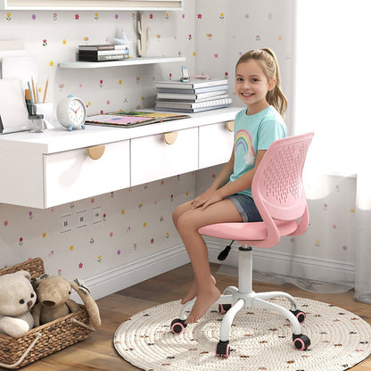 Ergonomic Children Study Chair with Adjustable Height, Light Pink