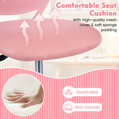 Ergonomic Children Study Chair with Adjustable Height, Light Pink