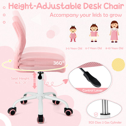 Ergonomic Children Study Chair with Adjustable Height, Light Pink Kids Chairs & Seating at Gallery Canada