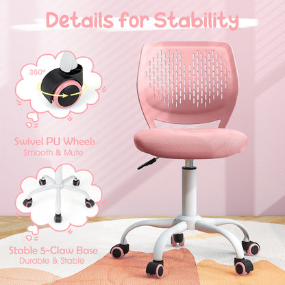 Ergonomic Children Study Chair with Adjustable Height, Light Pink Kids Chairs & Seating at Gallery Canada