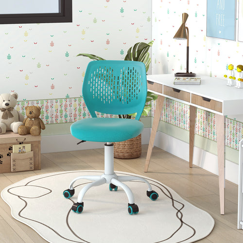 Adjustable Height Ergonomic Children Study Chair, Turquoise