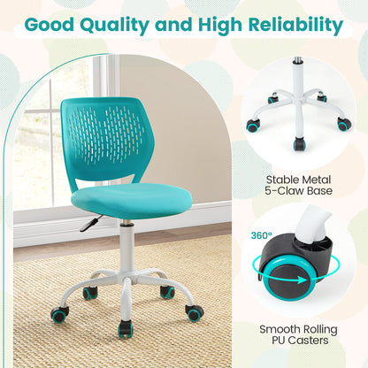 Adjustable Height Ergonomic Children Study Chair, Turquoise Kids Chairs & Seating at Gallery Canada