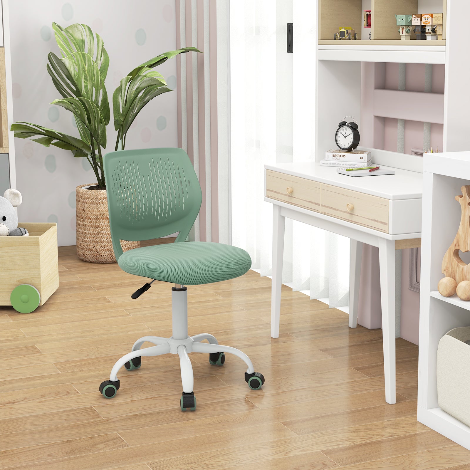 Adjustable Height Ergonomic Children Study Chair, Green Kids Chairs & Seating at Gallery Canada