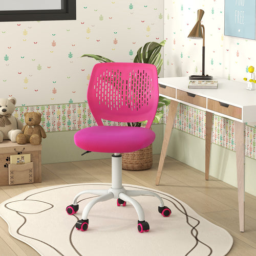 Adjustable Height Ergonomic Study Chair, Pink