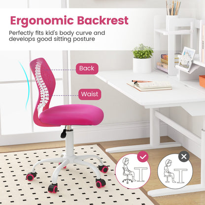 Adjustable Height Ergonomic Study Chair, Pink Kids Chairs & Seating at Gallery Canada