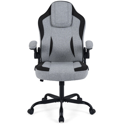 Ergonomic Computer Office Chair with 90° Flip-up Armrests, Gray Ergonomic Chairs at Gallery Canada