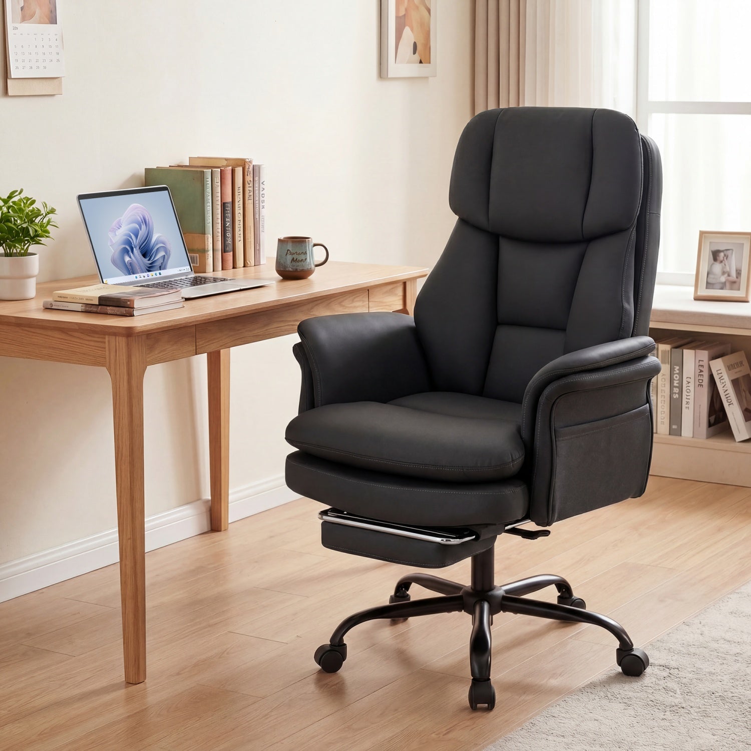 Ergonomic Cross Legged Office Chair, Big And Tall, Black Big and Tall Chairs at Gallery Canada